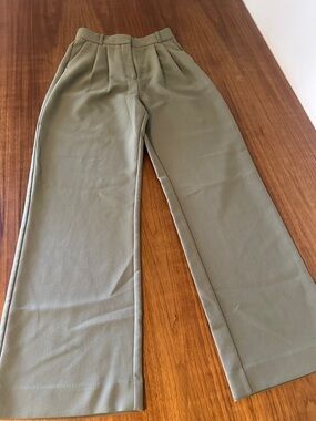 Abercrombie & Fitch Green Sloan Wide Leg Pant
